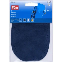Prym Lapp semsket skinn 10x14cm – 2stk – Marineblå