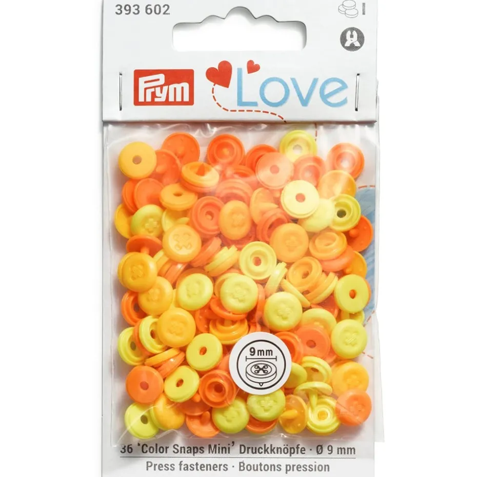Prym Love – Color Snaps Mini 9mm 36stk – Gul