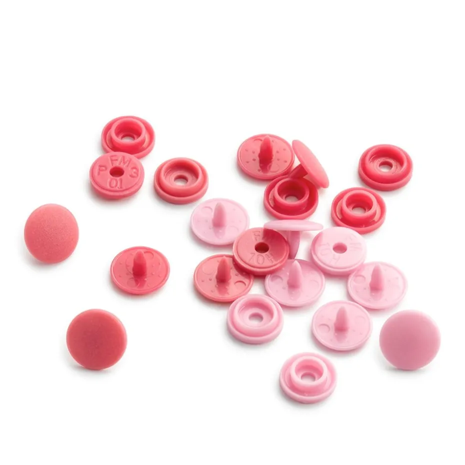 Prym Love – Color Snaps Mini 9mm 36stk – Lys rosa