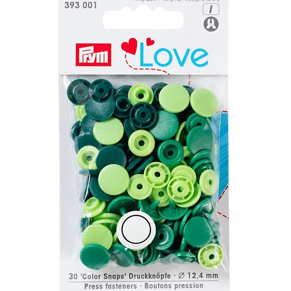 Prym Love – Non-sew Color Snaps – Green