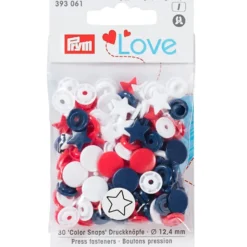 Prym Love – Non-sew Color Snaps – Orange/rosa/lilla