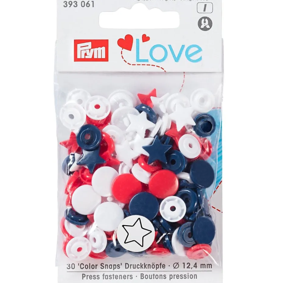 Prym Love – Non-sew Color Snaps – Orange/rosa/lilla