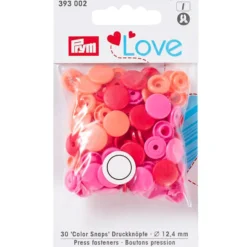 Prym Love – Non-sew Color Snaps – Red