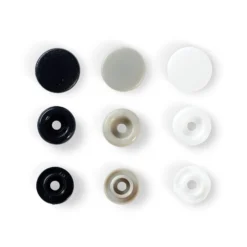Prym Love – Non-sew Color Snaps – Sort/grå/hvit