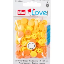 Prym Love – Non-sew Color Snaps – Yellow