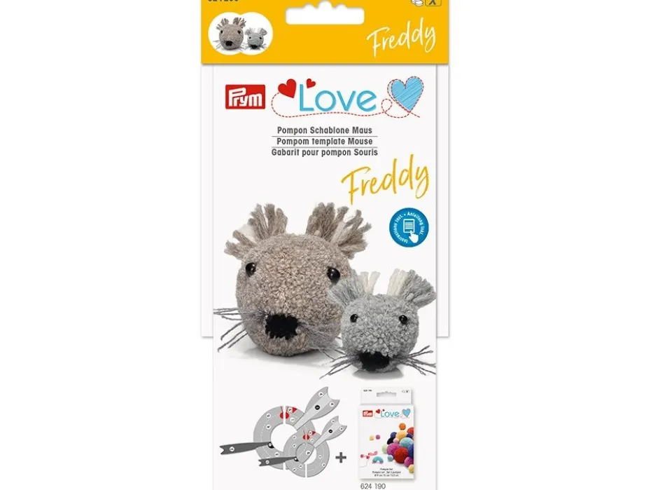Prym Love – Pompom template Mouse Freddy