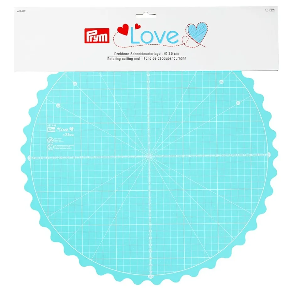 Prym Love – Rotating Skjærematte rund 35cm – Mint