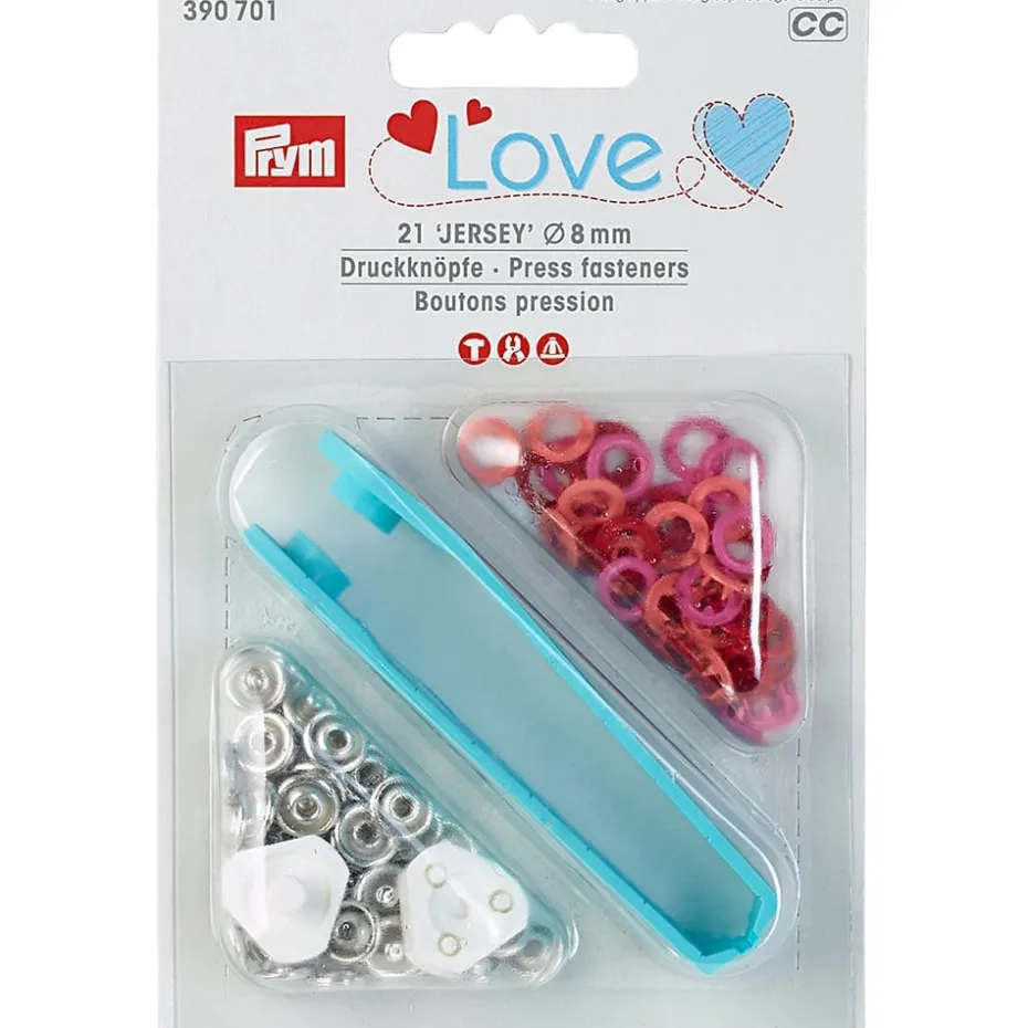 Prym Love – Trykknapp Jersey 8mm – Red
