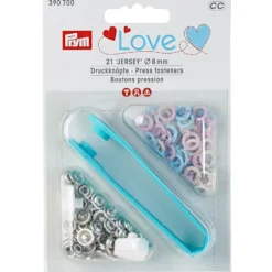 Prym Love – Trykknapp Jersey 8mm – Pale pink/light