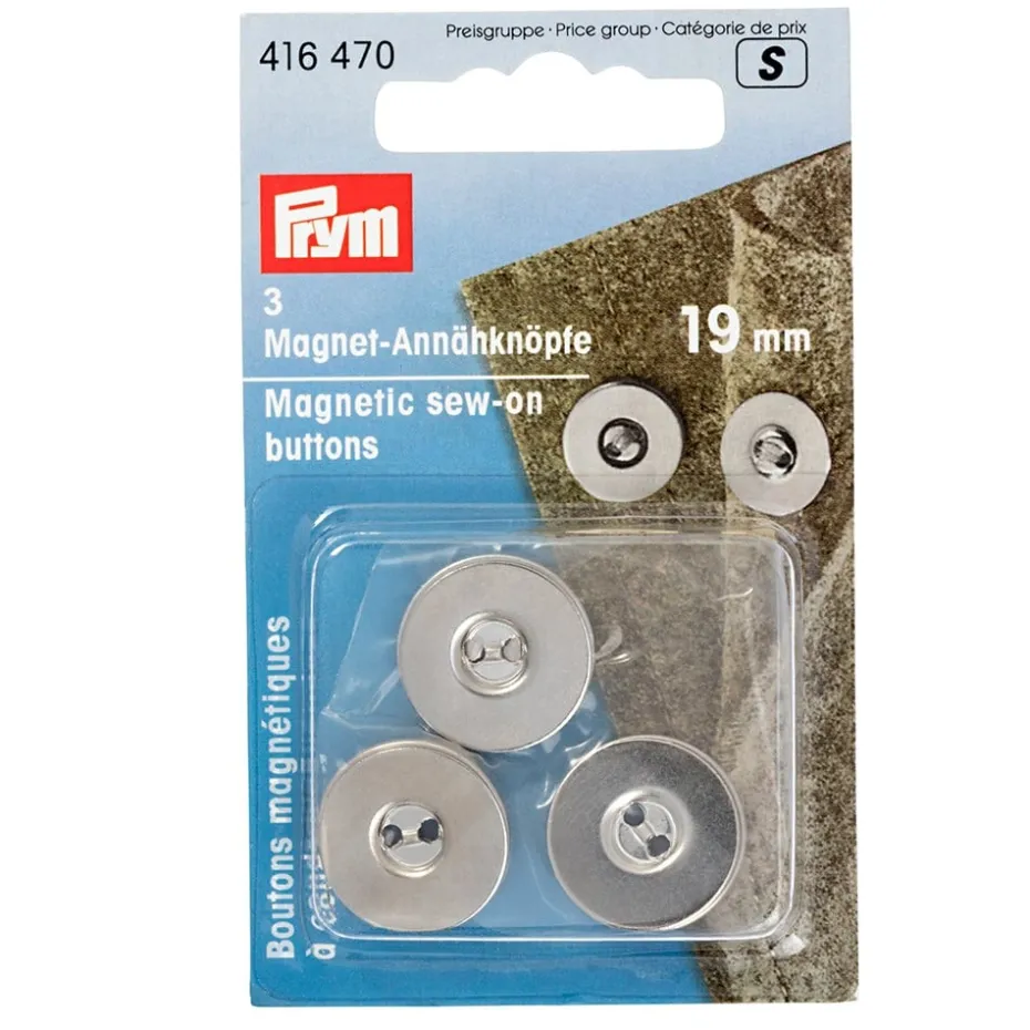 Prym Magnetknapp 19mm 3 stk. Sølv