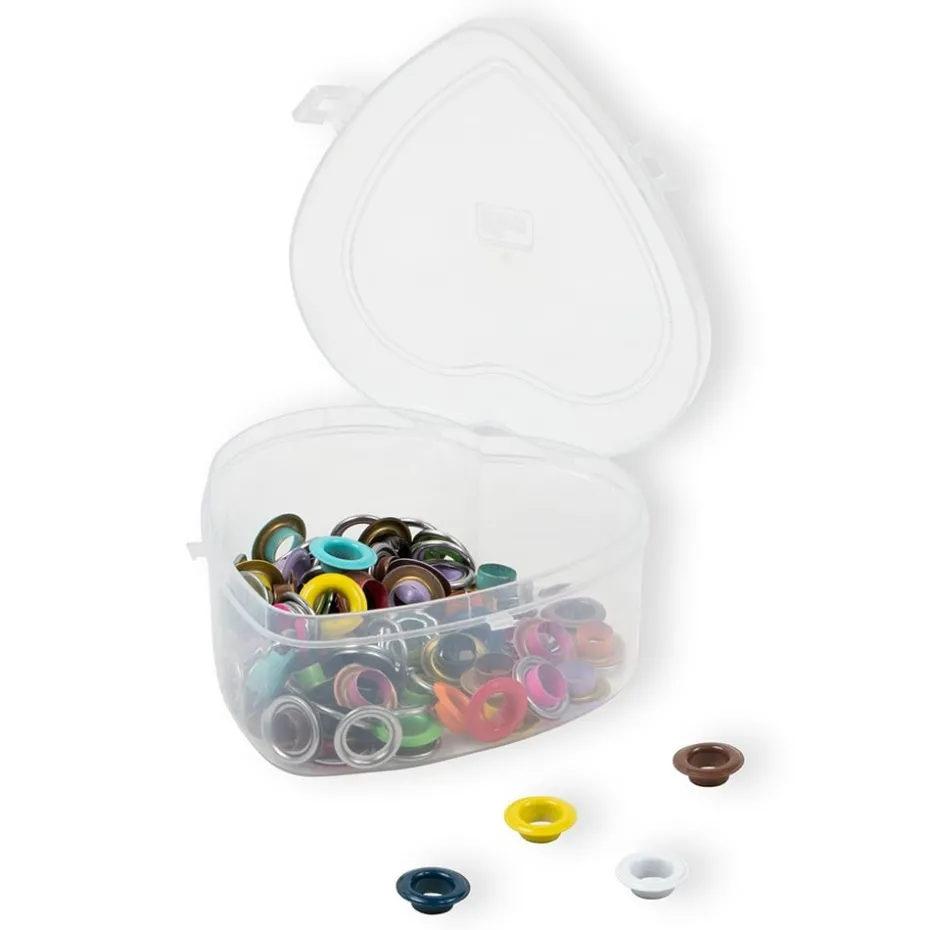 Prym Maljer m/skiver 8mm – 66stk – Hjerteeske – Ass.farger