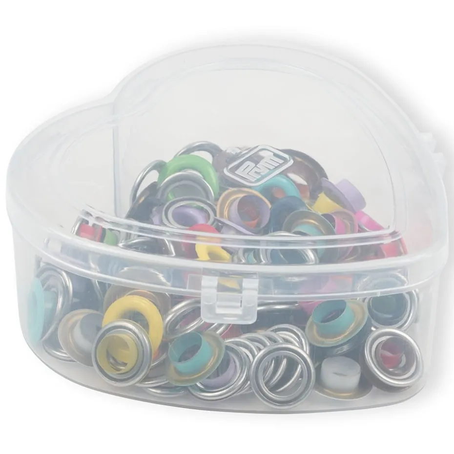 Prym Maljer m/skiver 8mm – 66stk – Hjerteeske – Ass.farger