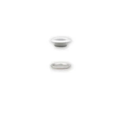 Prym Maljer m/skiver 8mm – 32stk – Hvit/Sølv