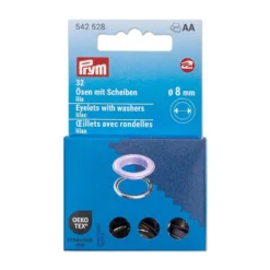 Prym Maljer m/skiver 8mm – 32stk – Lilla/Sølv