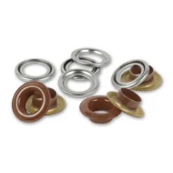 Prym Maljer m/skiver 8mm – 32stk – Mørk Brun/Sølv