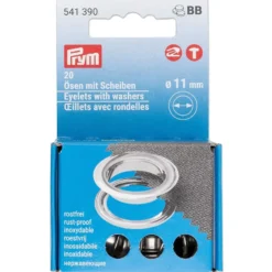 Prym Maljer m/skiver 11mm – 20stk – Sølv