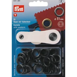 Prym Maljer m/skiver 11mm – 15stk – Sort
