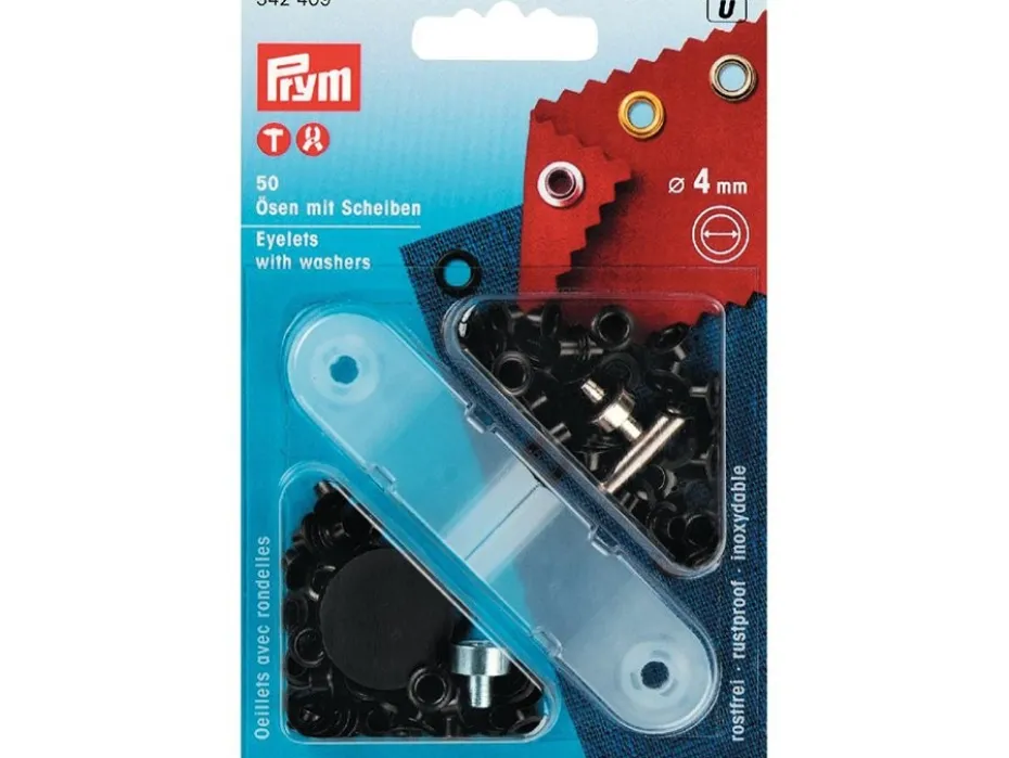 Prym Maljer m/skiver 4mm – 50stk – Sort
