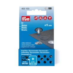 Prym Nagler 9mm – 32stk – Sølv / Antikk stål