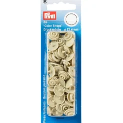 Prym Non-sew Color Snaps – Ø12.4 – Beige