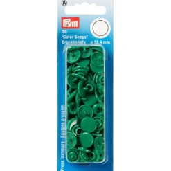 Prym Non-sew Color Snaps – Ø12.4 – Gressgrønn