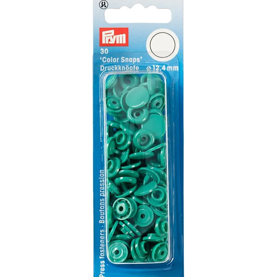 Prym Non-sew Color Snaps – Ø12.4 – Grønn