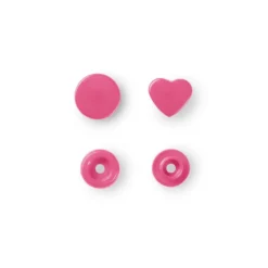 Prym Non-sew Color Snaps – Hjerte – Rosa