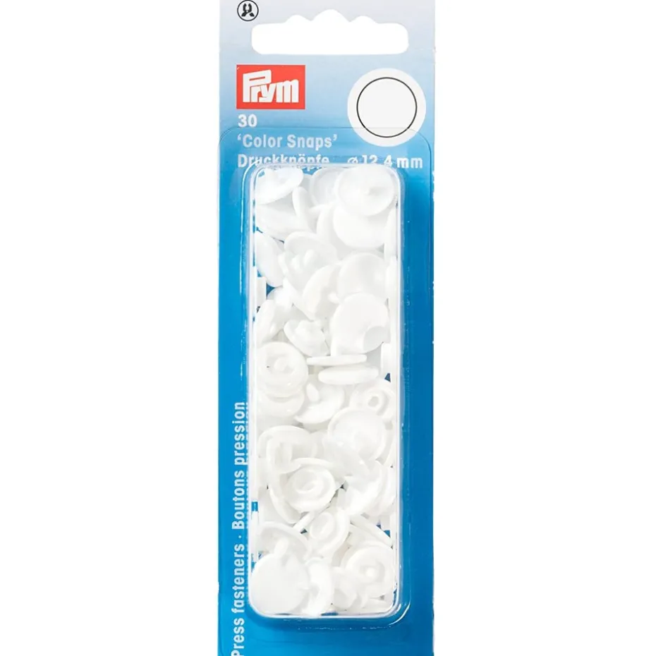 Prym Non-sew Color Snaps – Ø12.4 – Hvit