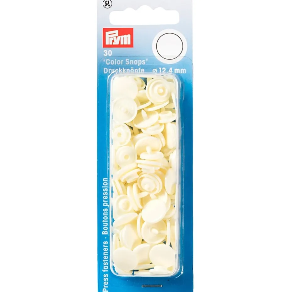 Prym Non-sew Color Snaps – Ø12.4 – Krem