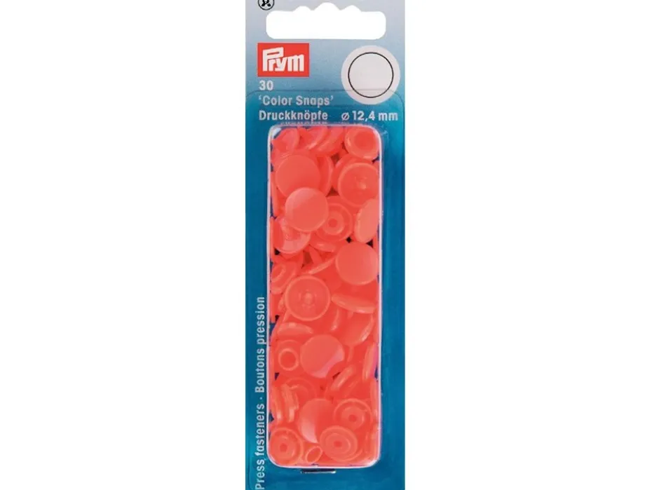 Prym Non-sew Color Snaps – Ø12.4 – Lakserød