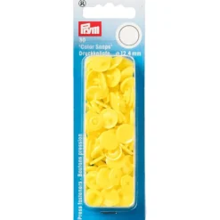 Prym Non-sew Color Snaps – Ø12.4 – Lys gul
