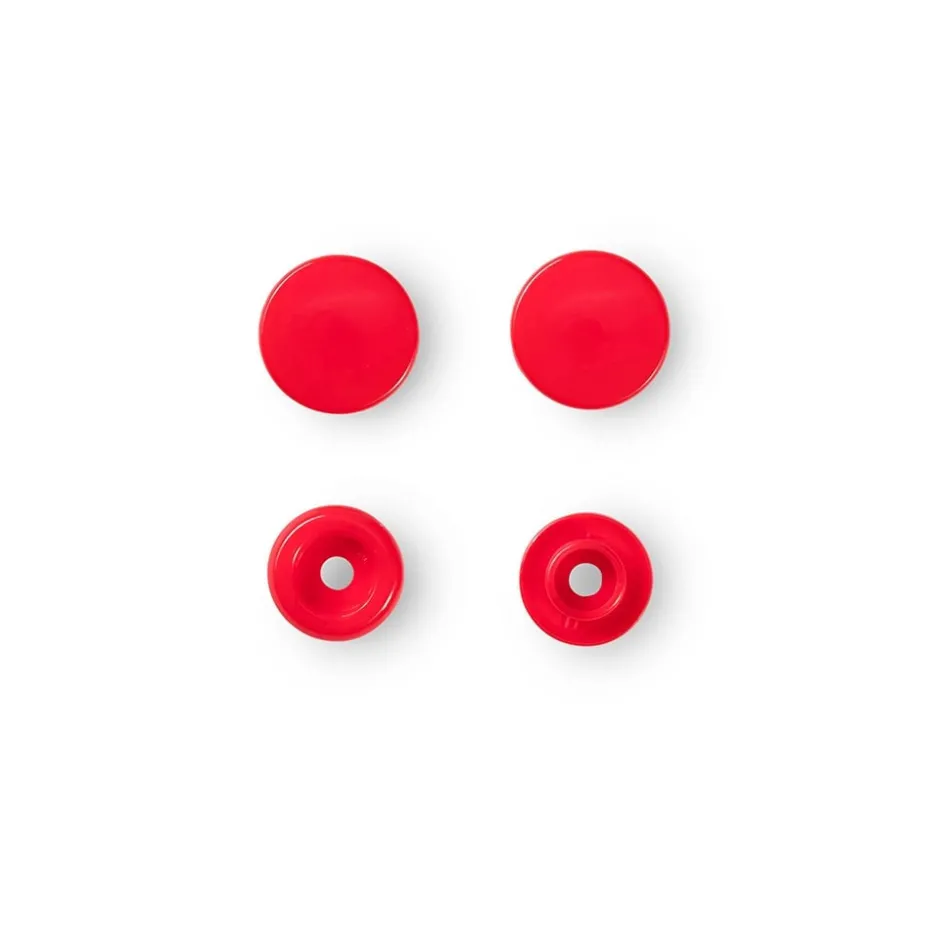 Prym Non-sew Color Snaps – Ø12.4 – Lys rød