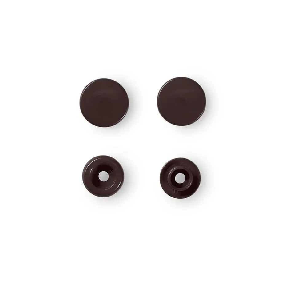 Prym Non-sew Color Snaps – Ø12.4 – Mørk Brun
