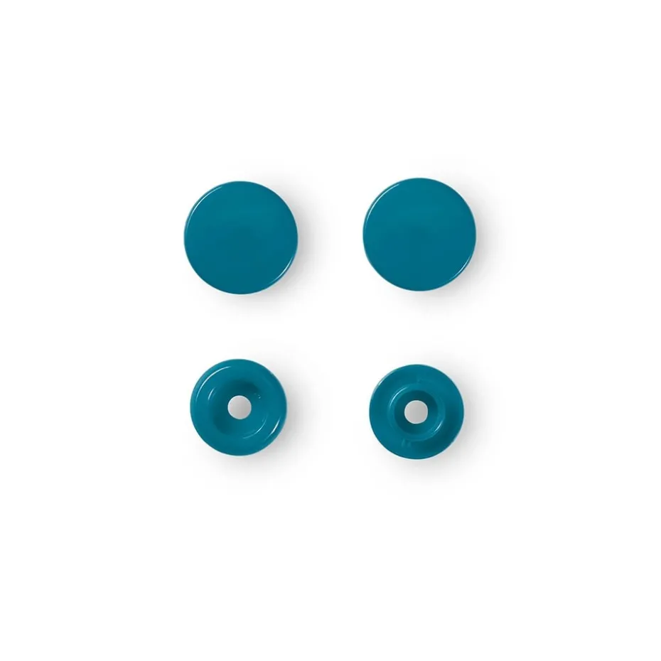 Prym Non-sew Color Snaps – Ø12.4 – Mørk turkis