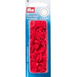 Prym Non-sew Color Snaps – Ø12.4 – Rød