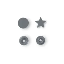 Prym Non-sew Color Snaps – Stjerne – Sølvgrå