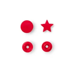 Prym Non-sew Color Snaps – Stjerne – Rød