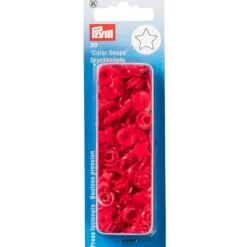 Prym Non-sew Color Snaps – Stjerne – Rød