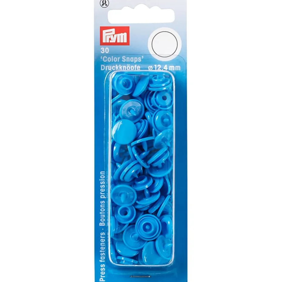 Prym Non-sew Color Snaps – Ø12.4 – Stålblå