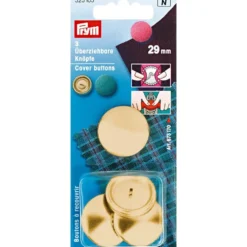 Prym Overtrekkbare knapper 29mm 3stk Gull