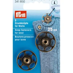Prym Patentknapperfor Ull 25mm – Anitikk messing