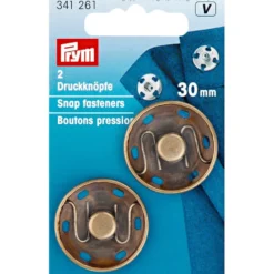 Prym Patentknapper 30mm 2stk – messing
