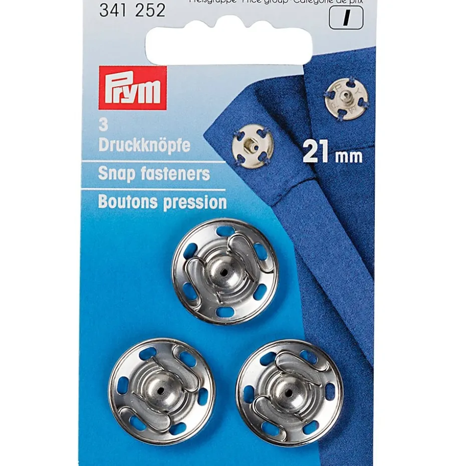 Prym Patentknapper 21mm 3stk – Sølv