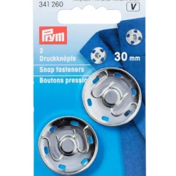 Prym Patentknapper 30mm 2stk – Sølv