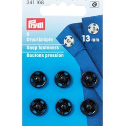 Prym Patentknapper 13mm 6stk – Sort
