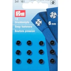 Prym Patentknapper 6mm 12stk – Sort