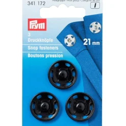 Prym Patentknapper 21mm 3stk – Sort