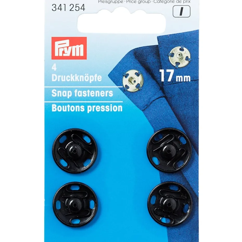 Prym Patentknapper 17mm 4stk – Sort