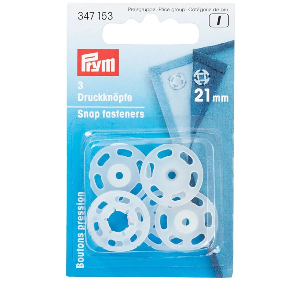 Prym Patentknapper 21mm 3stk – Transparent