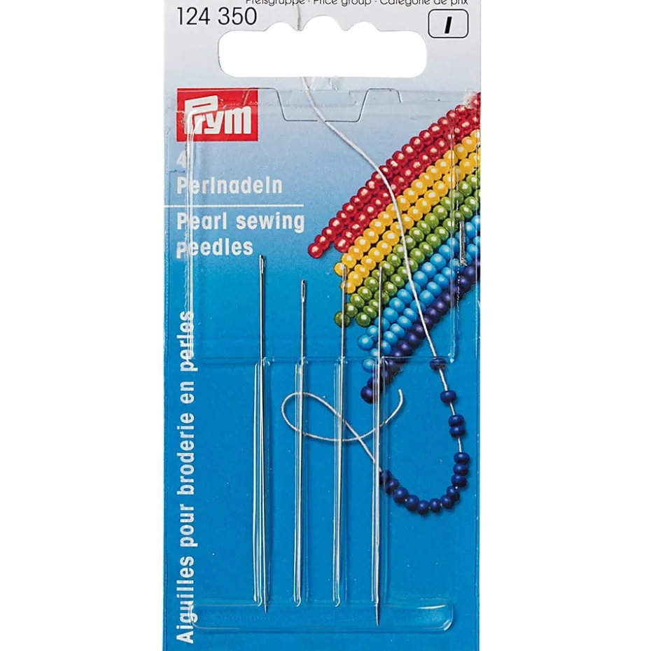 Prym Perlenåler 4stk – No.10/12 – Sølv